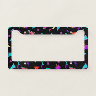 Trendy 80s Black License Plate Frame