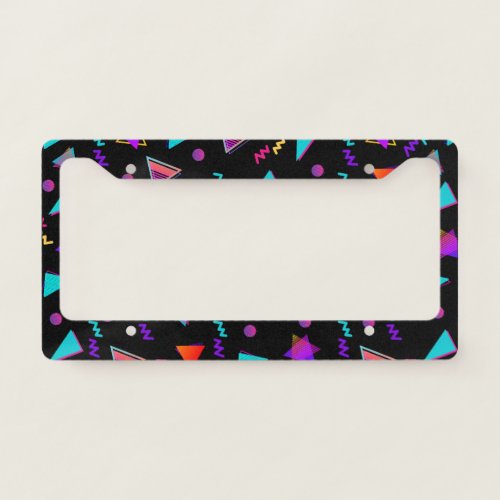 Trendy 80s Black License Plate Frame