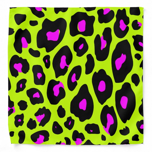 Trendy 80s Leopard Pattern Bandana (Front)