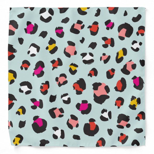 Trendy 80s Leopard Pattern Bandana (Front)