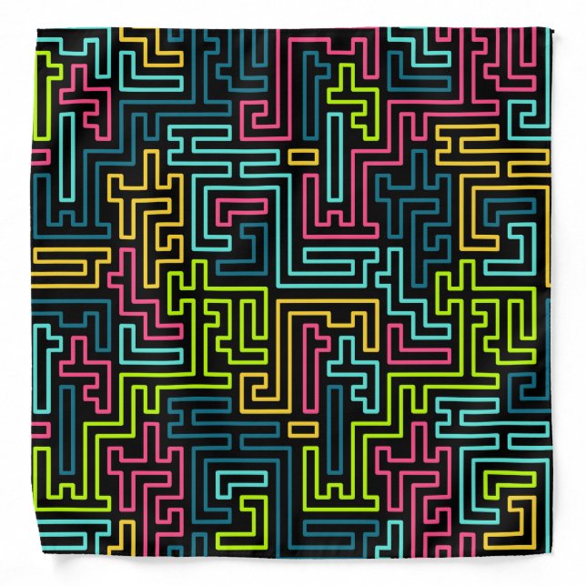 Trendy 80s Pattern Bandana (Front)