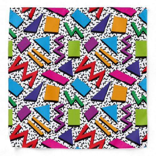 Trendy 80s Pattern Colorful Bandana