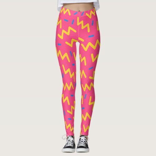 Trendy 80s Pattern Leggings