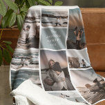 Trendy 9 Photo Collage Custom Keepsake Gift Fleece Blanket<br><div class="desc">Create your very own Photo Collage Keepsake fleece blanket with this trendy 9 picture grid template. Simply customize the text to whatever you choose to make this unique blanket personal to you. Makes the perfect gift for christmas,  birthdays,  anniversaries,  etc!</div>