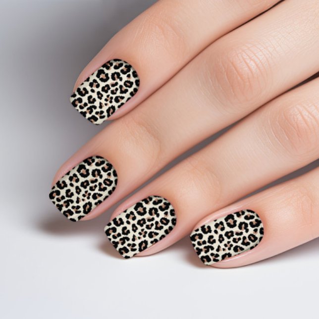Trendy Abstract Animal Leopard Cheetah Pattern Minx Nail Art (A Fashionable and trendy leopard, cheetah art nail decals for beautiful lady)