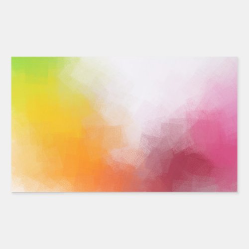 Trendy Abstract Artwork Colorful Blank Template Rectangular Sticker