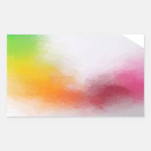 Trendy Abstract Artwork Colorful Blank Template Rectangular Sticker