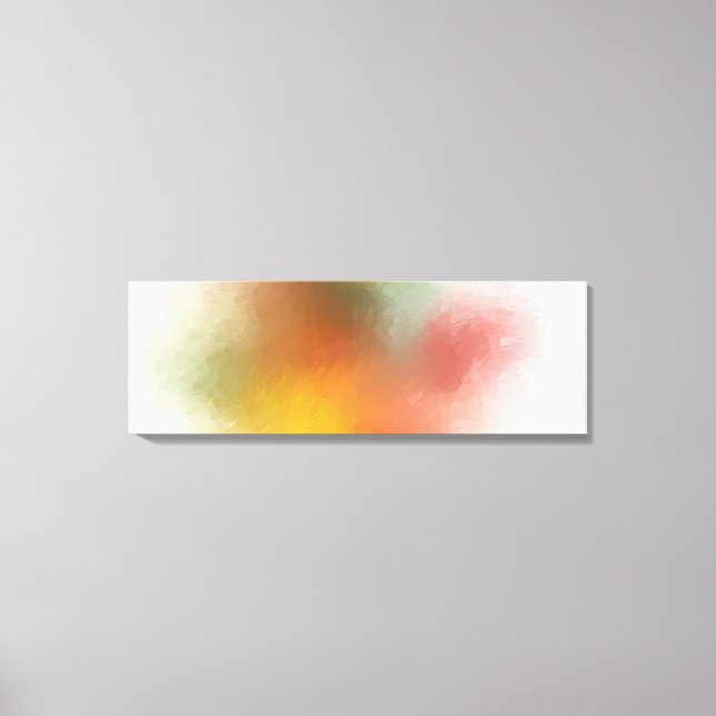 Trendy Abstract Artwork Modern Yellow Green Red Canvas Print (Front)