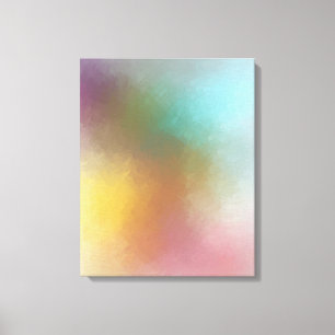 Trendy Abstract Artwork Red Yellow Green Blue Canvas Print