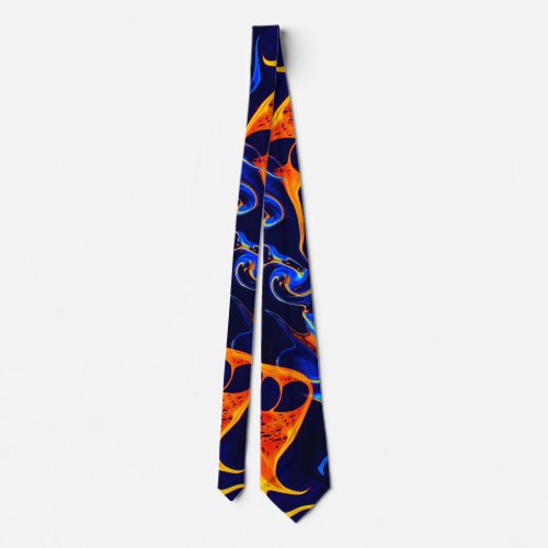 trendy abstract colorful color swirl neck tie