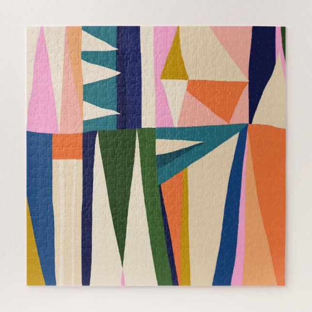 Trendy Abstract: Colorful Hand Drawn. Jigsaw Puzzle (Vertical)