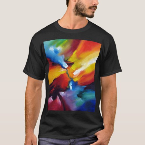 Trendy Abstract Expressionist Painting Modern Art T_Shirt