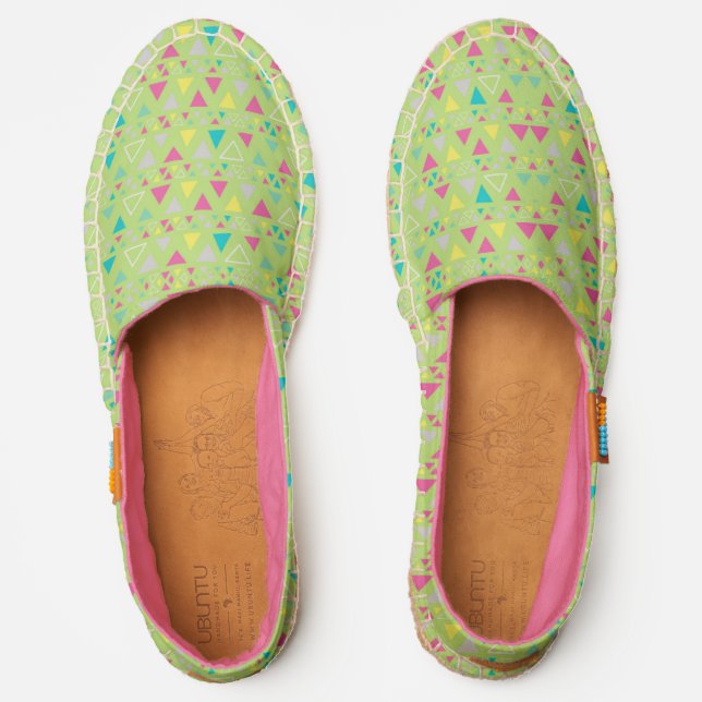 Trendy Abstract Geometric Espadrilles (Front)