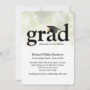 Trendy Abstract Graduation Invitation