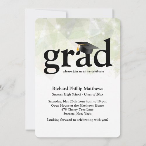 Trendy Abstract Graduation Invitation