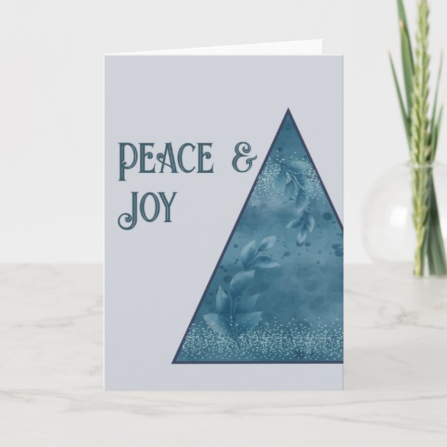 Trendy abstract holiday Christmas tree winter Card (Front)