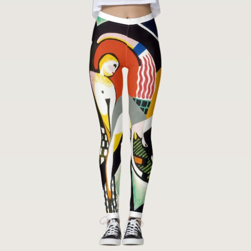 Trendy Abstract  Modern Art Womens Yoga Pants  