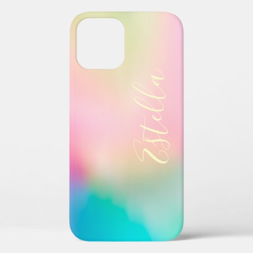Trendy Abstract Pastel Watercolor Wash iPhone Case