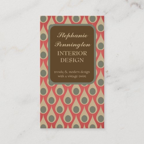 Trendy abstract peacock feathers business card