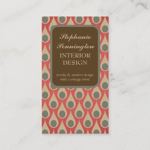 Customizable Trendy abstract peacock feathers business card