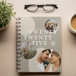 Trendy Abstract Photo Collage 2025 Planner<br><div class="desc">Create your own personalized planner for 2025. Design features an abstract photo collage with 3 pictures of your choice,  circular shapes,  the year in lettering and name.</div>