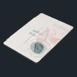 Trendy Abstract Pink Gold Shapes Personalized iPad Pro Cover<br><div class="desc">Design features a modern abstract rainbow and other shapes in pinks,  gold,  and teal green.  Easily customize your name of choice.  A very feminine gift idea for any occasion.</div>