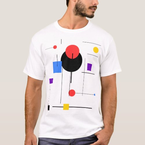 Trendy Abstract Print Tee minimalistic tee