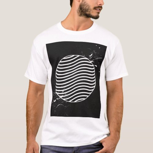 Trendy Abstract Print Tee T_Shirt