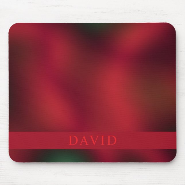 Trendy Abstract Red and Black Mouse Mat (Front)
