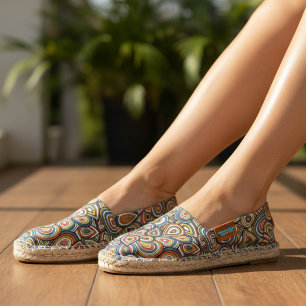 Trendy Abstract Retro Pattern Espadrilles