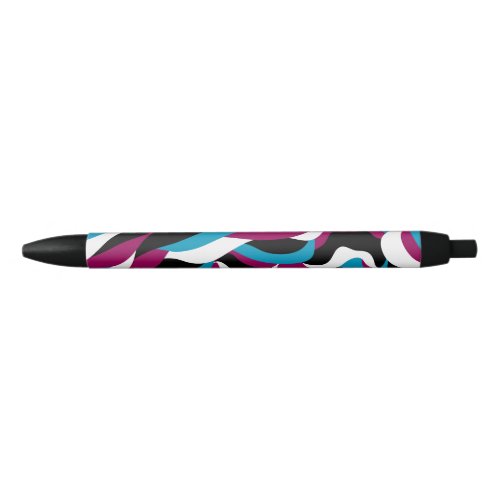 Trendy Abstract Retro Wavy Minimalist Whimsical Black Ink Pen