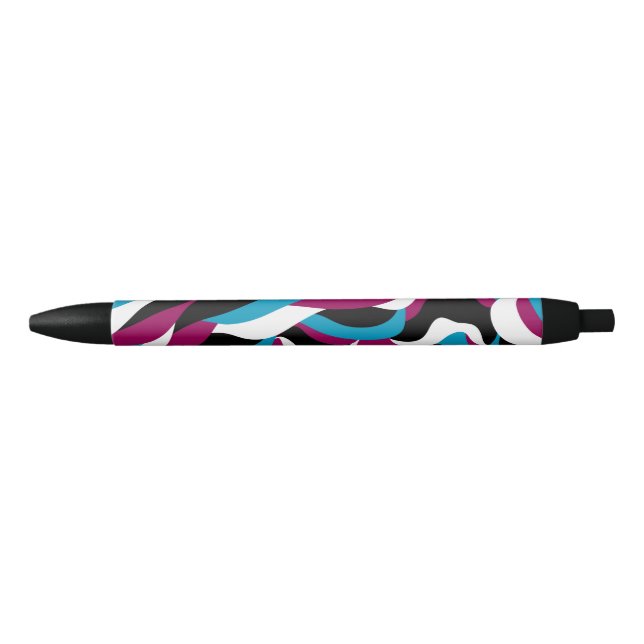 Trendy Abstract Retro Wavy Minimalist Whimsical Pen (Front)