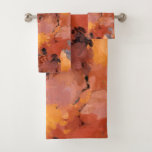 Trendy Abstract Terracotta Rust Brown Bath Towel Set at Zazzle