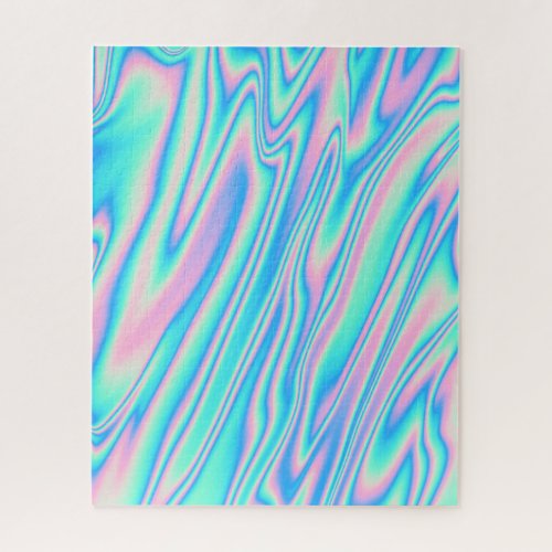 Trendy abstract unicorn holographic jigsaw puzzle