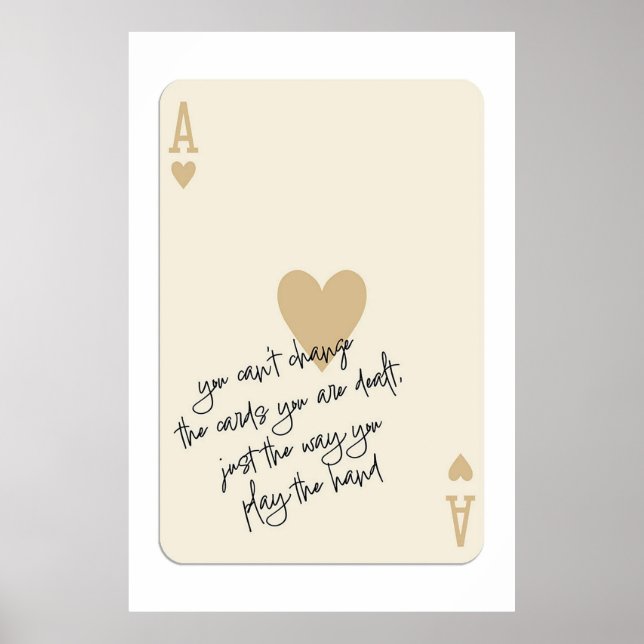 Trendy Ace of Hearts Poster (Front)
