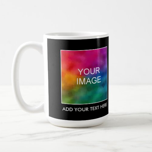 Trendy Add Image Photo Logo Text Name Elegant Coffee Mug