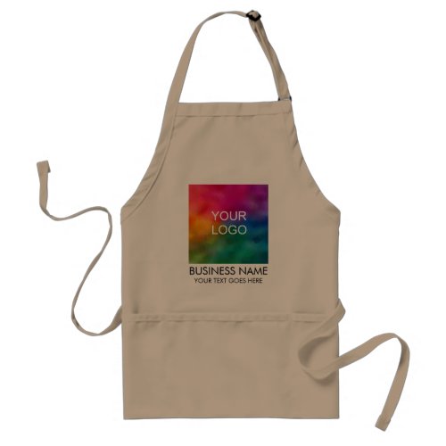 Trendy Add Upload Your Business Company Logo Text Adult Apron