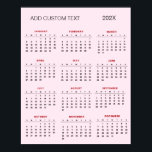 Trendy add your own custom text 2025 Calendar      Poster<br><div class="desc">Trendy add your own custom text 2025 Calendar Poster</div>