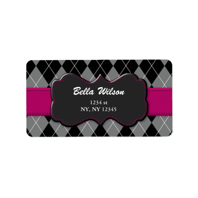 trendy address label (Front)