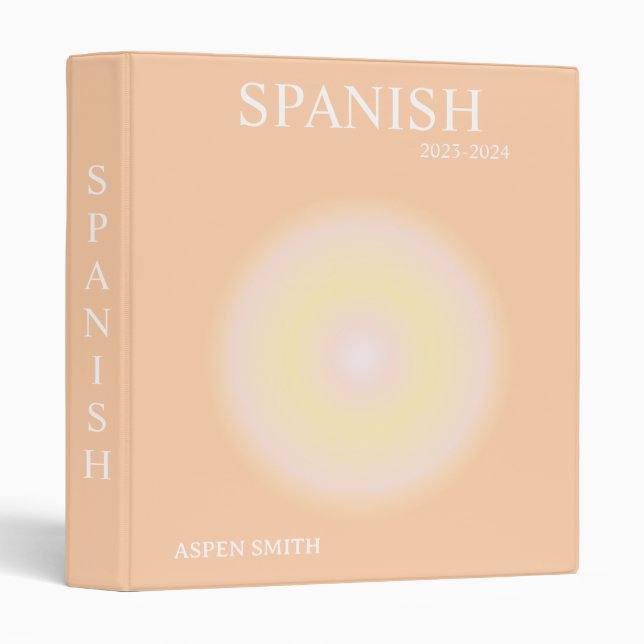 Trendy Aesthetic Aura 3 Ring Binder (Front/Spine)