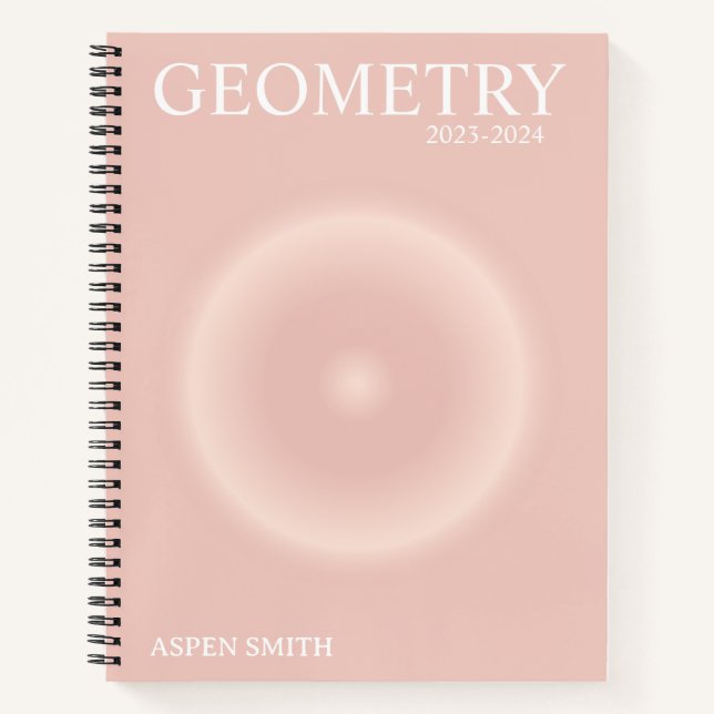 Trendy Aesthetic Brown Aura  Notebook (Front)