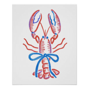 Trendy Aesthetic Lobster Poster