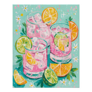 Trendy Aesthetic Summer Drinks Poster