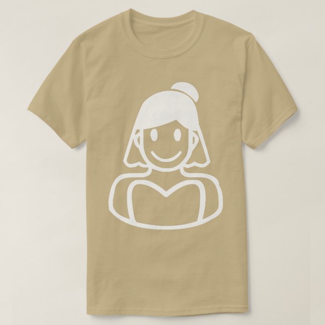 Trendy Aesthetic Wedding Bride Wife Cartoon  T-Shirt (Design Front)