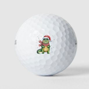 Trendy Alligator-Crocodile Animal Christmas        Golf Balls
