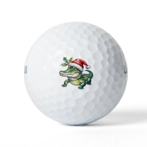 Trendy Alligator-Crocodile Animal Christmas        Golf Balls