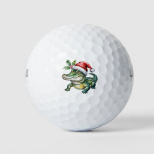 Trendy Alligator-Crocodile Animal Christmas        Golf Balls