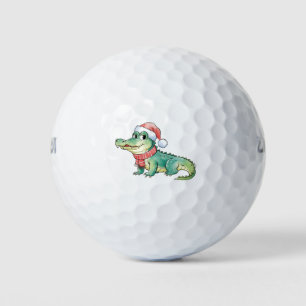 Trendy Alligator-Crocodile Animal Christmas        Golf Balls