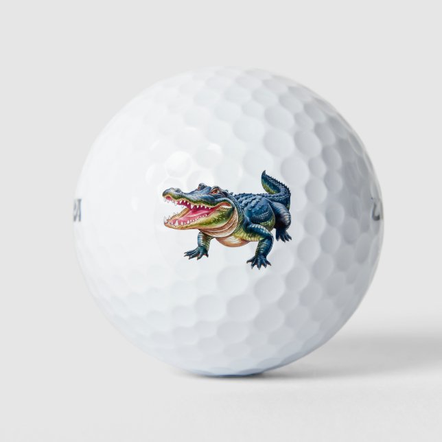 Trendy Alligator-Crocodile Animal Golf Balls (Front)