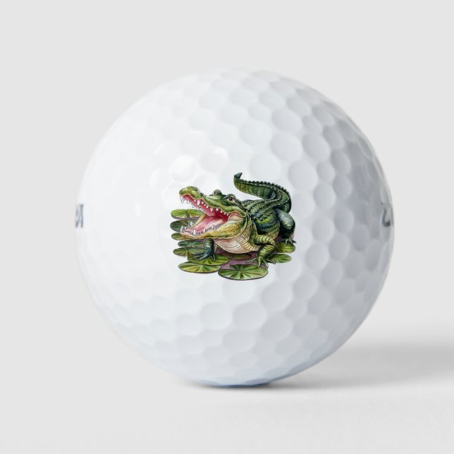Trendy Alligator-Crocodile Animal Golf Balls (Front)